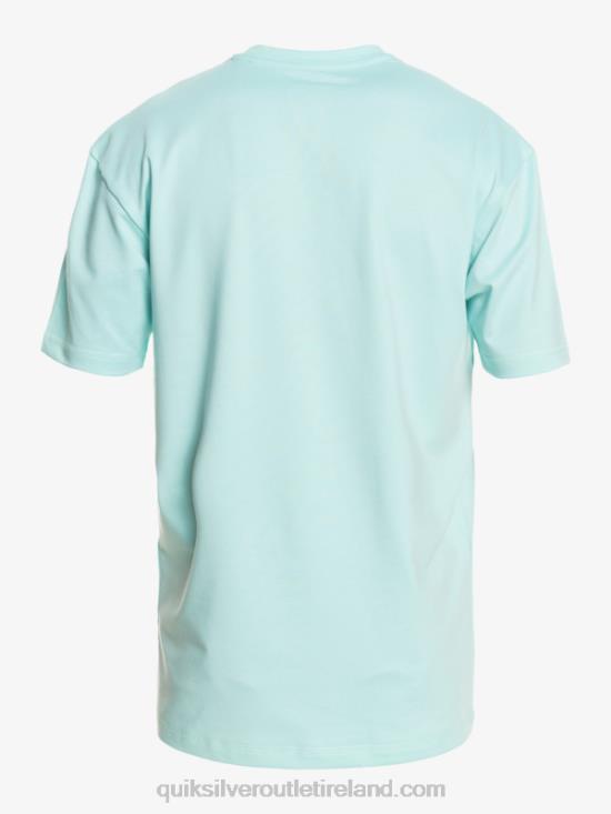 Men Quiksilver Solid Streak Short Sleeve UPF 50 Surf Tee N02TD889 angel blue