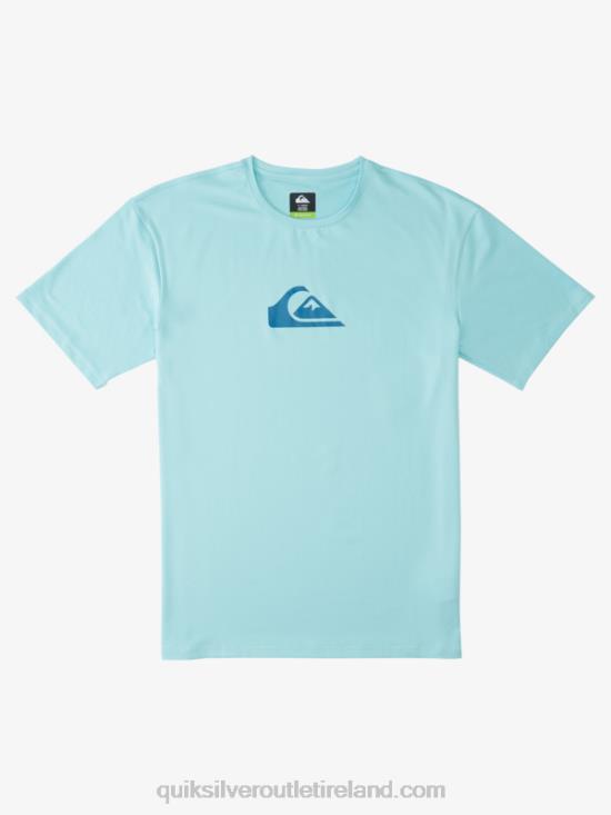 Men Quiksilver Solid Streak Short Sleeve UPF 50 Surf Tee N02TD889 angel blue