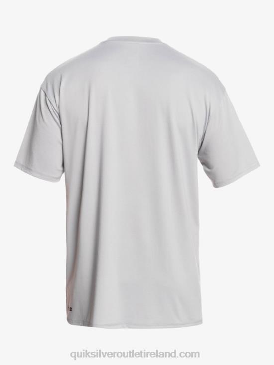 Men Quiksilver Solid Streak Short Sleeve UPF 50 Surf Tee N02TD890 sleet