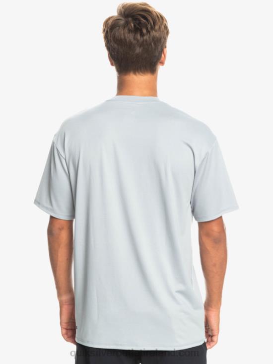 Men Quiksilver Solid Streak Short Sleeve UPF 50 Surf Tee N02TD890 sleet