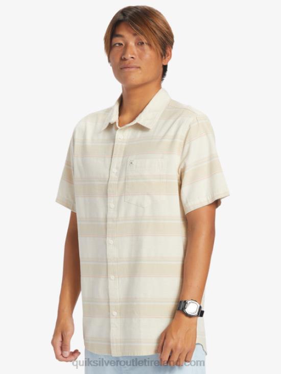 Men Quiksilver Cali Sunrise Short Sleeve Shirt N02TD445 birch cali str