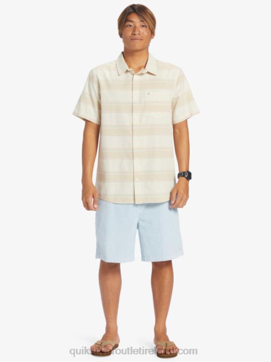 Men Quiksilver Cali Sunrise Short Sleeve Shirt N02TD445 birch cali str