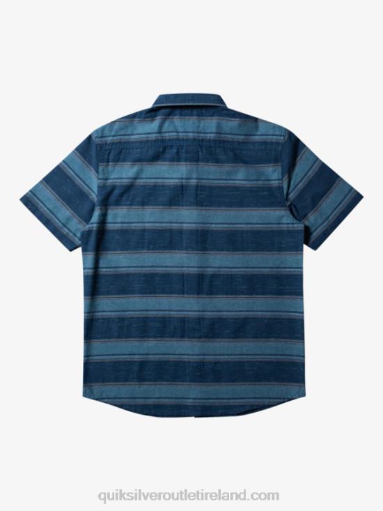 Men Quiksilver Cali Sunrise Short Sleeve Shirt N02TD446 midnight navy cali str