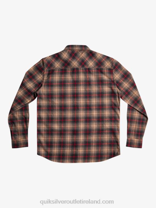 Men Quiksilver Cramond Stretch Long Sleeve Shirt N02TD1049 ruby wine cramond