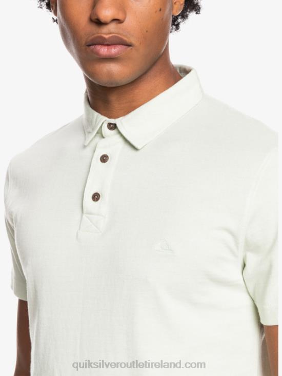 Men Quiksilver Everyday Sun Cruise Short Sleeve Polo Shirt N02TD1554 celendine