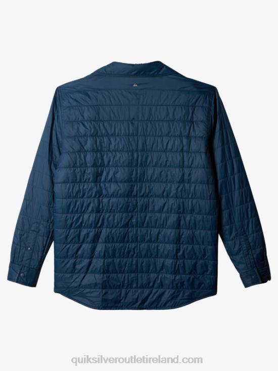 Men Quiksilver Free Climb Insulated Reversible Flannel Shirt N02TD1702 insignia blue free climb