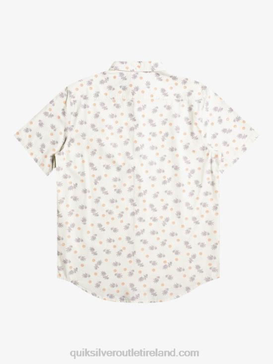 Men Quiksilver From Ocean To Paradise Short Sleeve Shirt N02TD1390 white from ocean