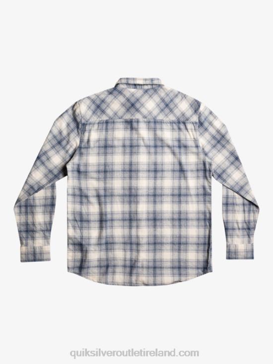 Men Quiksilver Ganaway Stretch Long Sleeve Flannel Shirt N02TD1768 birch ganaway