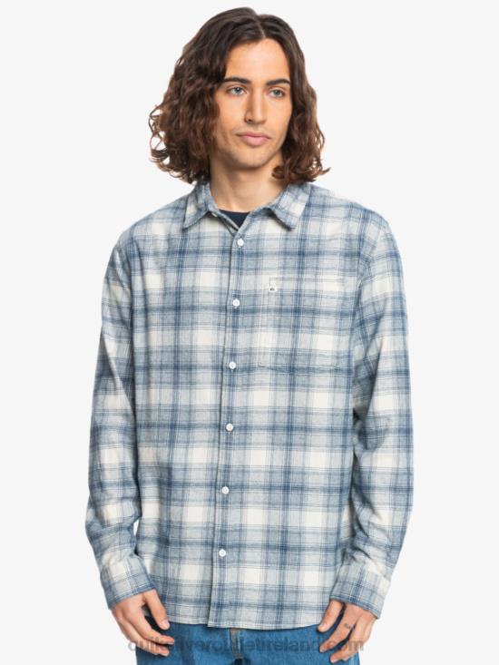 Men Quiksilver Ganaway Stretch Long Sleeve Flannel Shirt N02TD1768 birch ganaway
