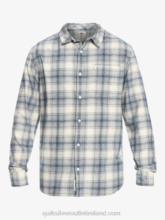 Men Quiksilver Ganaway Stretch Long Sleeve Flannel Shirt N02TD1768 birch ganaway