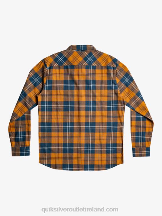 Men Quiksilver Harelaw Stretch Long Sleeve Shirt N02TD1508 brown sugar harelaw