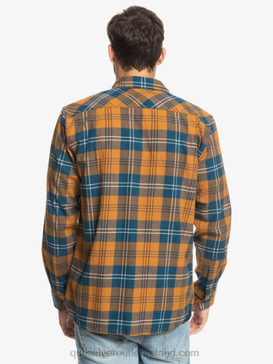 Men Quiksilver Harelaw Stretch Long Sleeve Shirt N02TD1508 brown sugar harelaw