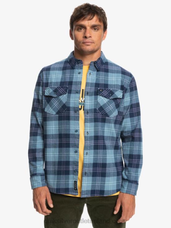 Men Quiksilver Harelaw Stretch Long Sleeve Shirt N02TD1509 provencial blue harelaw