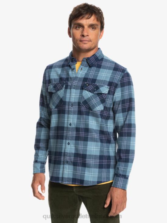 Men Quiksilver Harelaw Stretch Long Sleeve Shirt N02TD1509 provencial blue harelaw