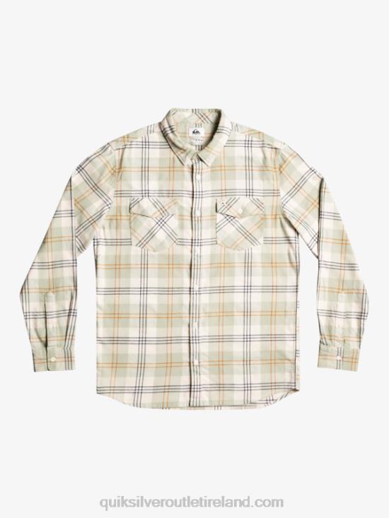 Men Quiksilver Harelaw Stretch Long Sleeve Shirt N02TD1510 desert sage harelaw