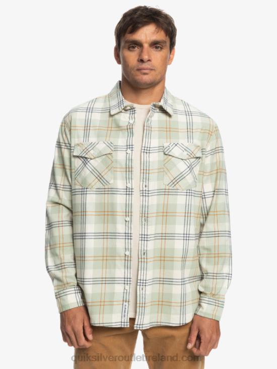 Men Quiksilver Harelaw Stretch Long Sleeve Shirt N02TD1510 desert sage harelaw