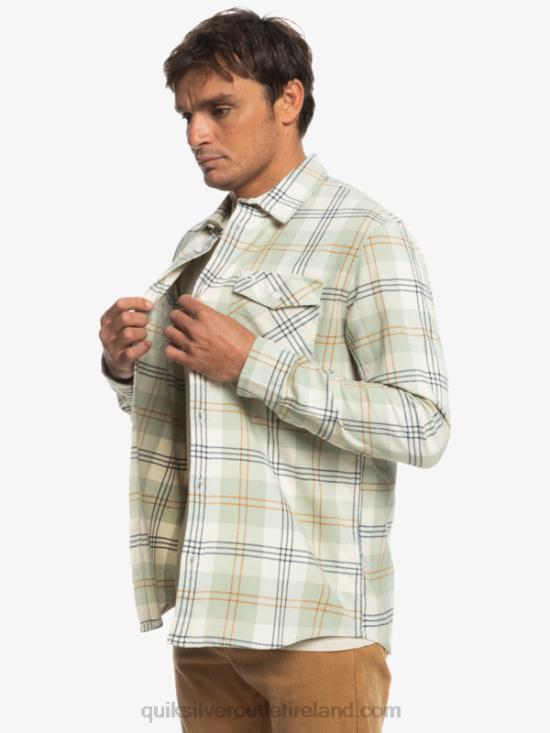 Men Quiksilver Harelaw Stretch Long Sleeve Shirt N02TD1510 desert sage harelaw