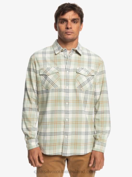 Men Quiksilver Harelaw Stretch Long Sleeve Shirt N02TD1510 desert sage harelaw