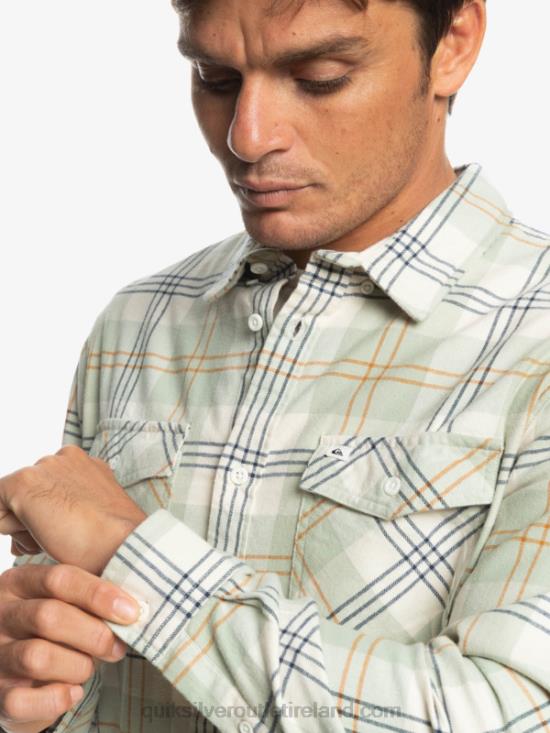 Men Quiksilver Harelaw Stretch Long Sleeve Shirt N02TD1510 desert sage harelaw