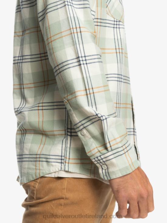 Men Quiksilver Harelaw Stretch Long Sleeve Shirt N02TD1510 desert sage harelaw