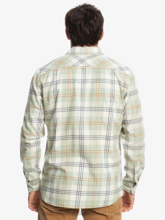Men Quiksilver Harelaw Stretch Long Sleeve Shirt N02TD1510 desert sage harelaw