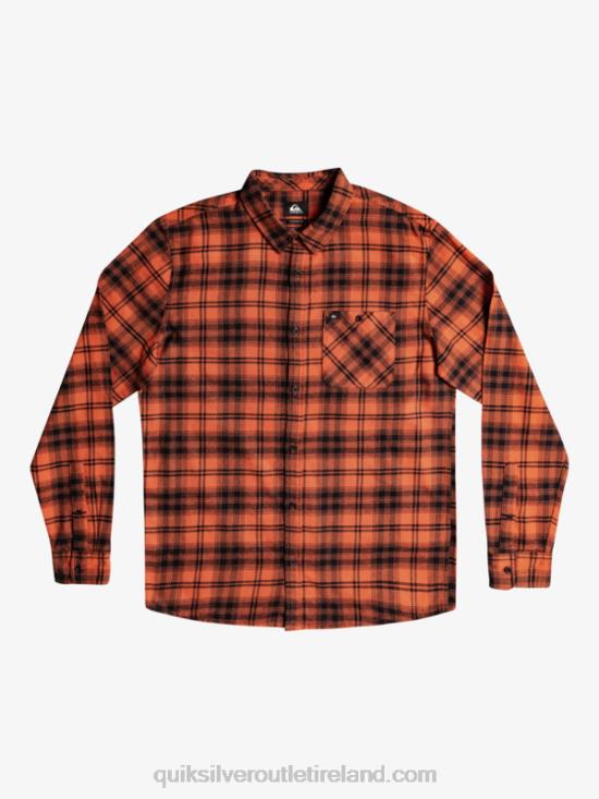 Men Quiksilver Hatton Long Sleeve Shirt N02TD1559 burnt ochre hatton