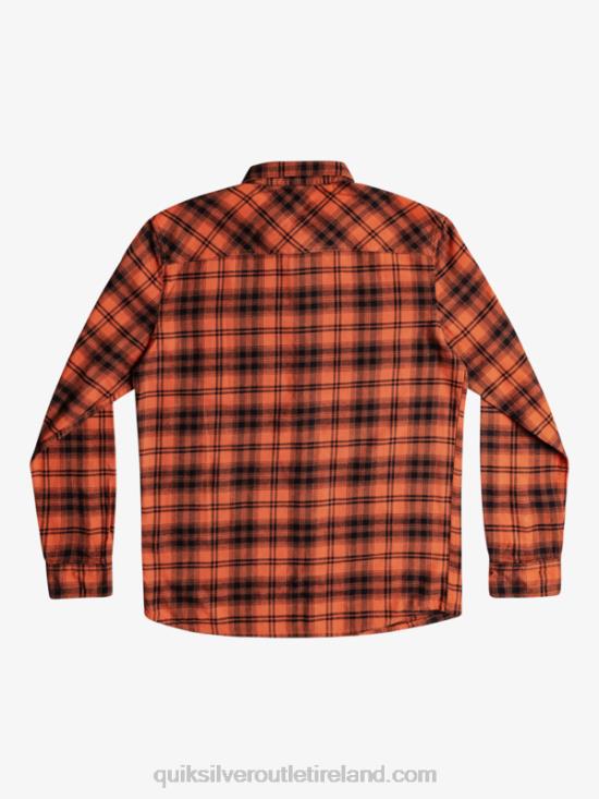 Men Quiksilver Hatton Long Sleeve Shirt N02TD1559 burnt ochre hatton