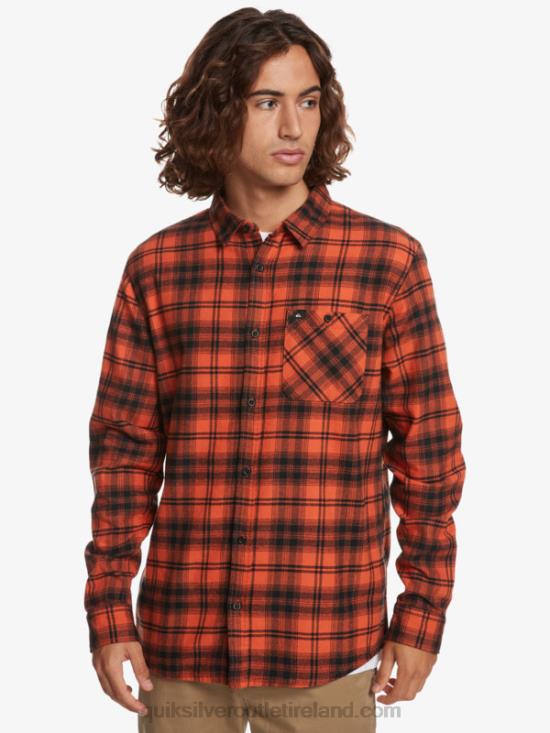 Men Quiksilver Hatton Long Sleeve Shirt N02TD1559 burnt ochre hatton