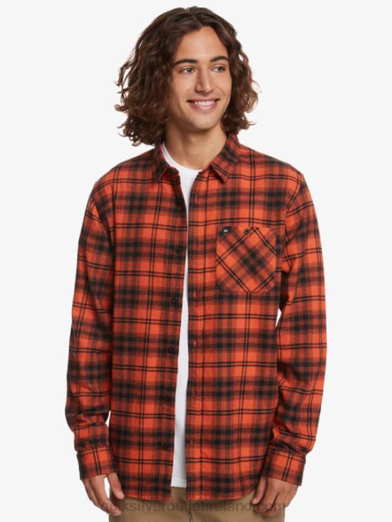 Men Quiksilver Hatton Long Sleeve Shirt N02TD1559 burnt ochre hatton