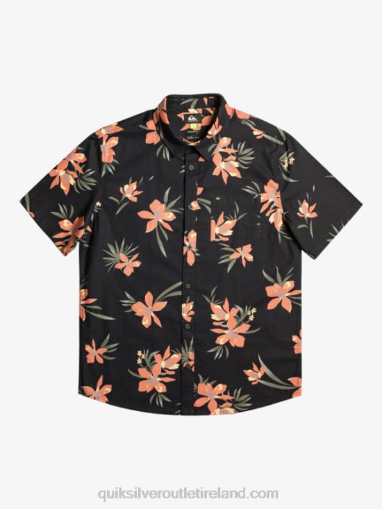 Men Quiksilver Holidazed Short Sleeve Shirt N02TD1087 black holidazed