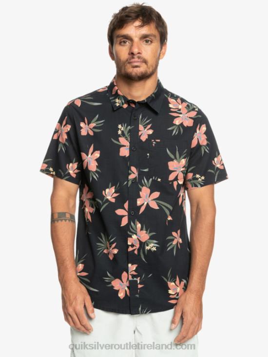 Men Quiksilver Holidazed Short Sleeve Shirt N02TD1087 black holidazed