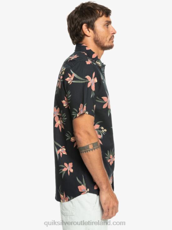 Men Quiksilver Holidazed Short Sleeve Shirt N02TD1087 black holidazed
