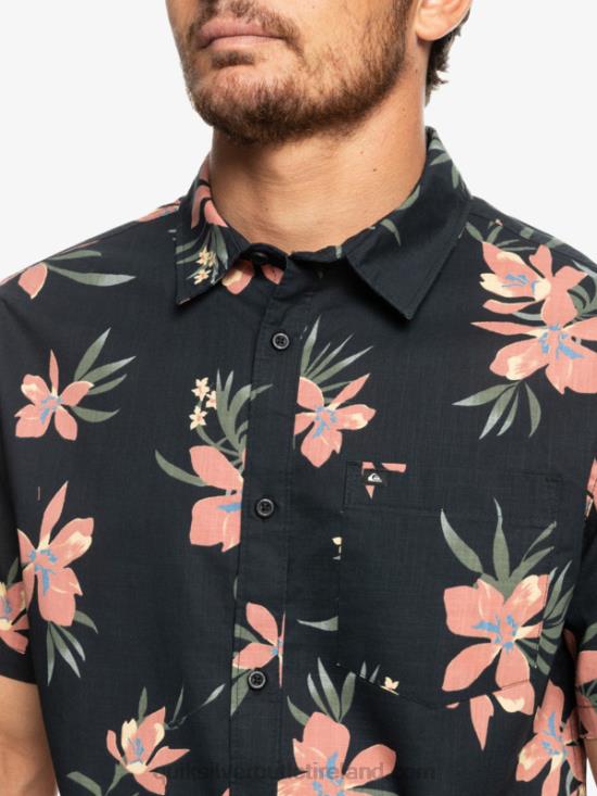 Men Quiksilver Holidazed Short Sleeve Shirt N02TD1087 black holidazed