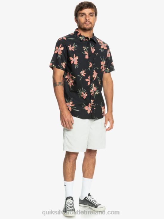 Men Quiksilver Holidazed Short Sleeve Shirt N02TD1087 black holidazed