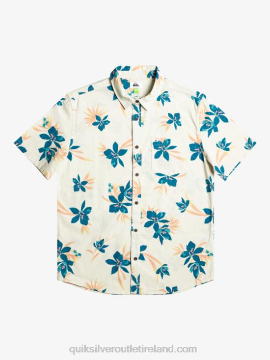 Men Quiksilver Holidazed Short Sleeve Shirt N02TD1088 birch holidazed