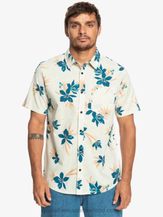 Men Quiksilver Holidazed Short Sleeve Shirt N02TD1088 birch holidazed