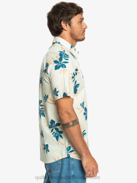 Men Quiksilver Holidazed Short Sleeve Shirt N02TD1088 birch holidazed
