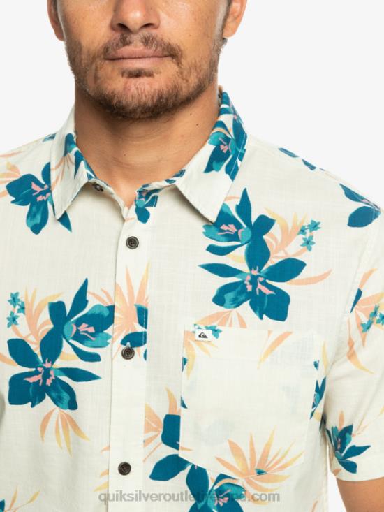 Men Quiksilver Holidazed Short Sleeve Shirt N02TD1088 birch holidazed