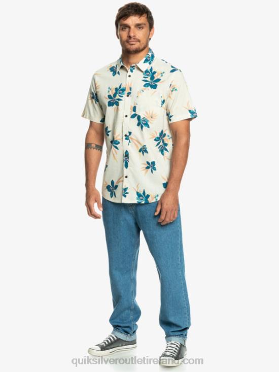 Men Quiksilver Holidazed Short Sleeve Shirt N02TD1088 birch holidazed