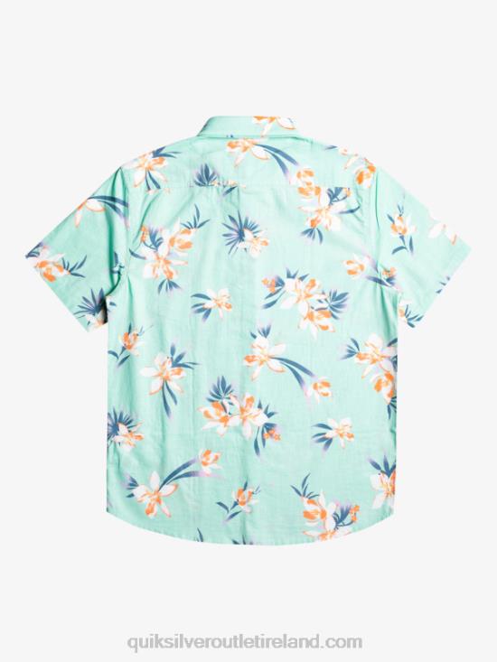 Men Quiksilver Holidazed Short Sleeve Shirt N02TD1089 beach glass holidazed