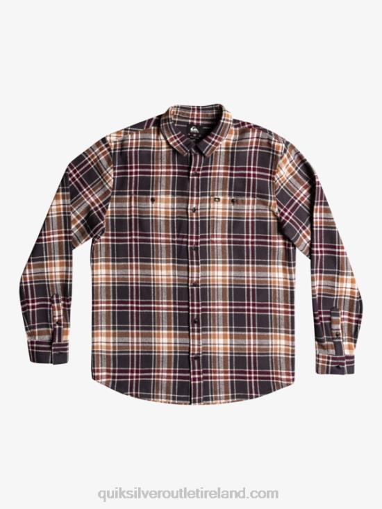 Men Quiksilver Intrepide Explorer Long Sleeve Flannel Shirt N02TD1771 phantom intrepid