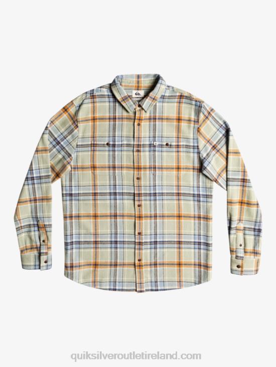 Men Quiksilver Intrepide Explorer Long Sleeve Flannel Shirt N02TD1772 desert sage intrepid