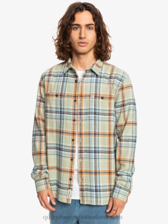 Men Quiksilver Intrepide Explorer Long Sleeve Flannel Shirt N02TD1772 desert sage intrepid