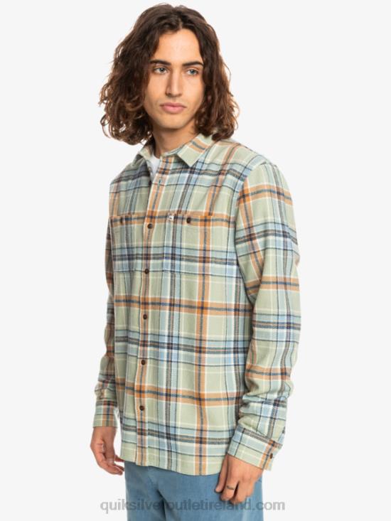Men Quiksilver Intrepide Explorer Long Sleeve Flannel Shirt N02TD1772 desert sage intrepid