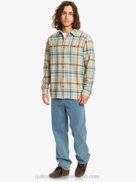 Men Quiksilver Intrepide Explorer Long Sleeve Flannel Shirt N02TD1772 desert sage intrepid