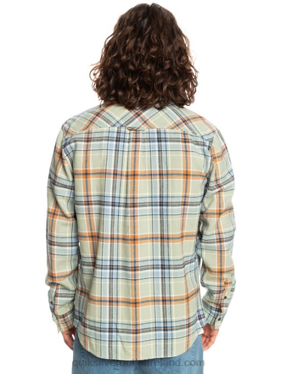 Men Quiksilver Intrepide Explorer Long Sleeve Flannel Shirt N02TD1772 desert sage intrepid