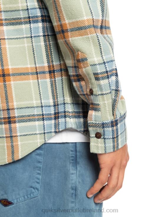 Men Quiksilver Intrepide Explorer Long Sleeve Flannel Shirt N02TD1772 desert sage intrepid