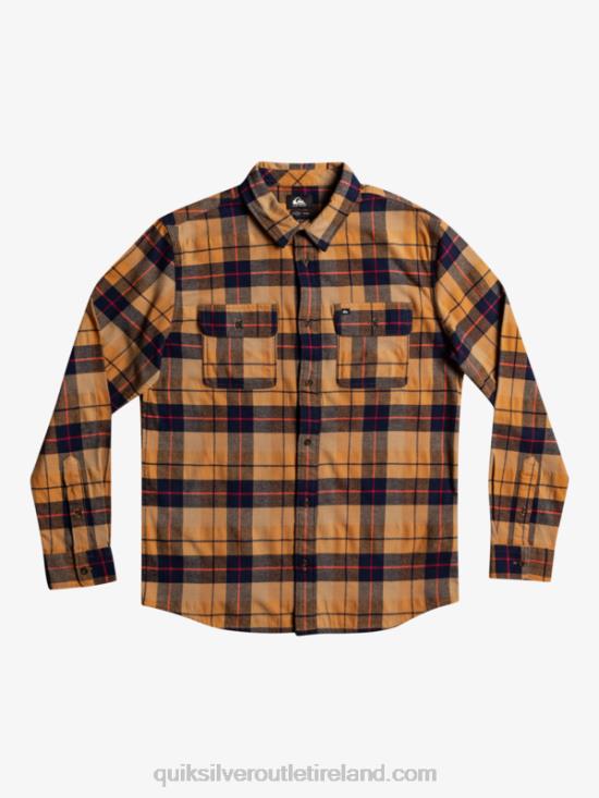 Men Quiksilver Kinsale Stretch Long Sleeve Shirt N02TD1506 brown sugar kinsale