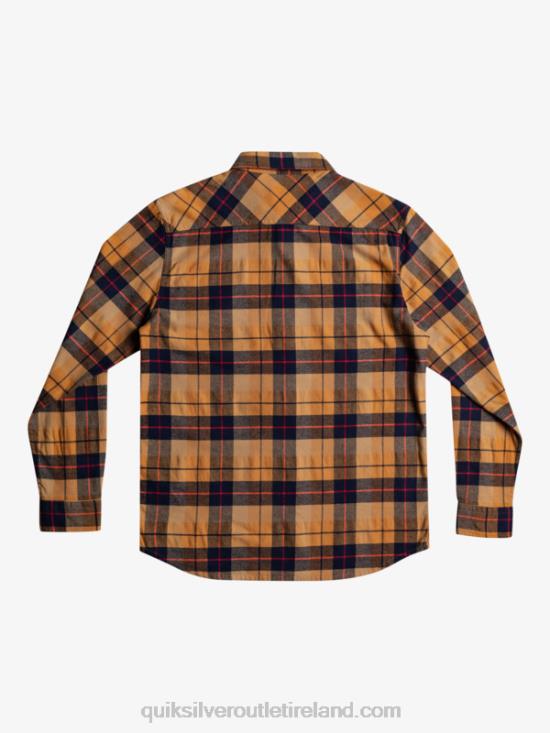 Men Quiksilver Kinsale Stretch Long Sleeve Shirt N02TD1506 brown sugar kinsale