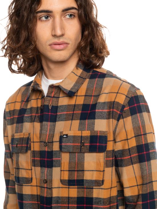 Men Quiksilver Kinsale Stretch Long Sleeve Shirt N02TD1506 brown sugar kinsale